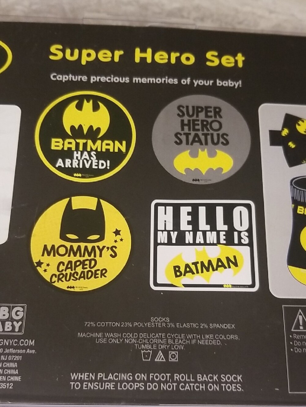 DC Batman Infant Accessory Gift Set - - Picture 5 of 6